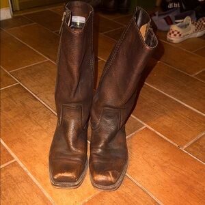 Frye Brown Moto Boots